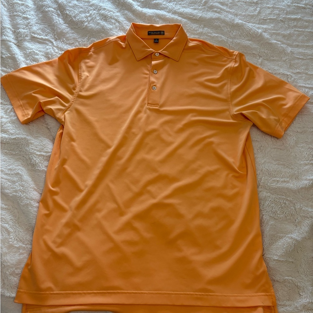 Men’s medium Peter Millar Orange golf Polo Shirt